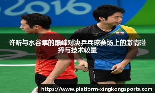 许昕与水谷隼的巅峰对决乒乓球赛场上的激情碰撞与技术较量