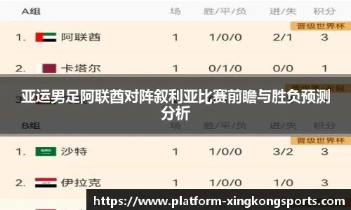 亚运男足阿联酋对阵叙利亚比赛前瞻与胜负预测分析